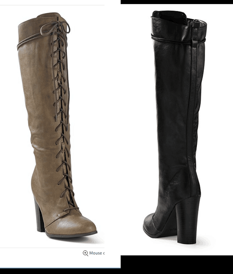 Custom Made Vintage Lace-up Chunky Heel Knee-high Boots Vdcoo