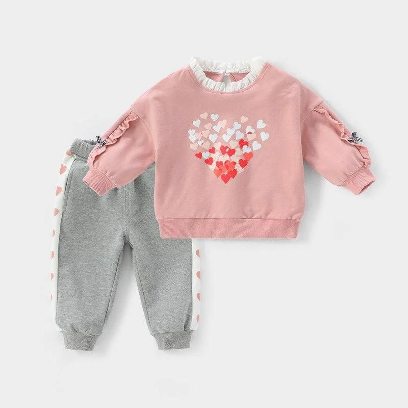 2PCS/Set Kids Clothes Girls Baby Long Sleeve Top+Long Pants Outfits Baby Girl Spring Autumn Clothes Two Pieces Sets