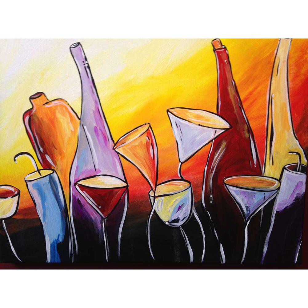 

Wineglass Beawork - Round Drill Diamond Painting - 40x30cm, 501 Original