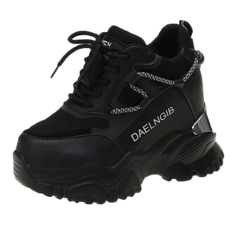 Rimocy Breathable Mesh Wedge Sneakers Women Chunky Platform Height Increase Casual Shoes Woman Autumn 2020 Vulcanize Zapatillas