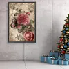 Vintage Butterfly Peonies-Paint by Numbers Acrylic Painting 40*60CM(Poster style）
