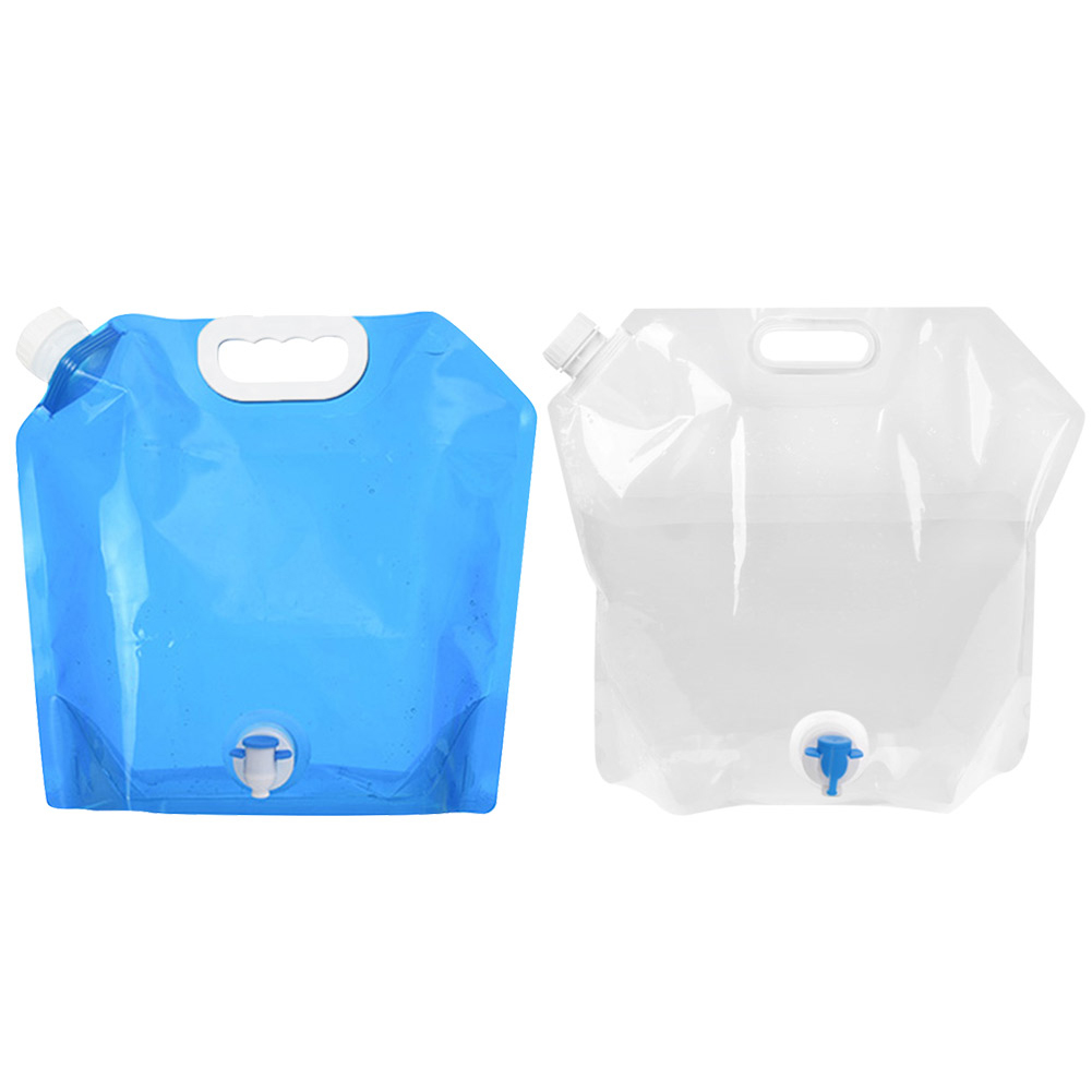 

Outdoor Water Bags Foldable Portable Collapsible Bucket Water Tank 5L+10L, Blue, 501 Original