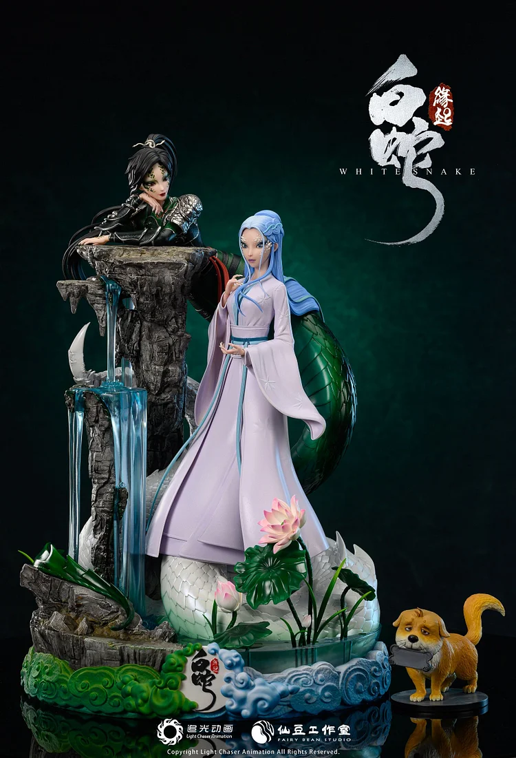 Fairy Bean Studio X Light Chaser Animation - No envy of earth 1/6 Scale Licensed Xiao-Qing & Xiao-Bai- White Snake Resin Statue [PRE-ORDER]