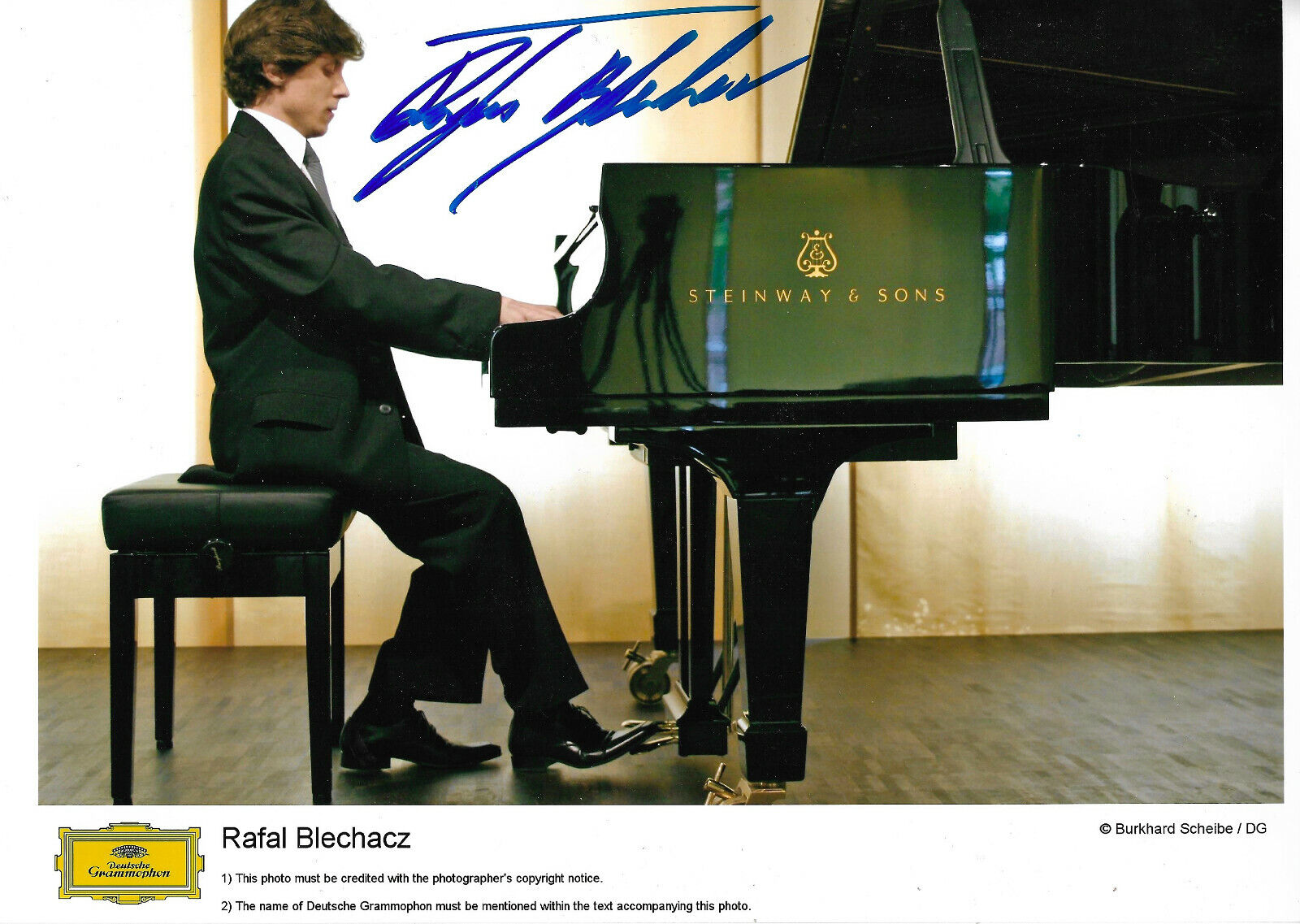 Rafal Blechacz Pianist signed 8x12 inch Photo Poster painting autograph