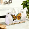 Monarch Butterfly DIY PULeather Diamond Painting Tissue Box for Adults Beginners Large Size Diamond Art Paper Storage Holder for Living Room Bedroom Bathroom Table Decor