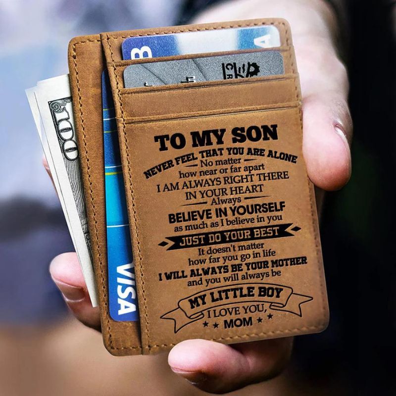 Unique Gift Mom To Son - Just Do Your Best - Card Wallet