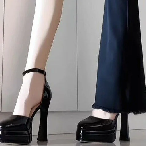 Yyvonne Spring And Summer New Mary Jane High Heels Wedding Shoes Waterproof Table Sexy Barbie Ultra-High Heel Small Sandals Woman