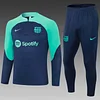 2023/2024 Barcelona Half-Pull Training Suit Royal blue Jersey Set love fball