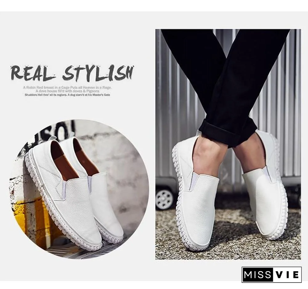 Leather Men Shoes Slip On Shoes Leather Loafers Mens Moccasins Shoes Italian Designer Shoes