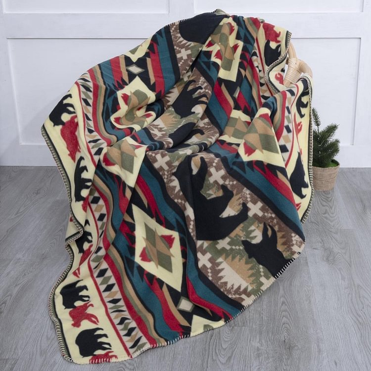 Vintage Bed Sofa Throw Blanket