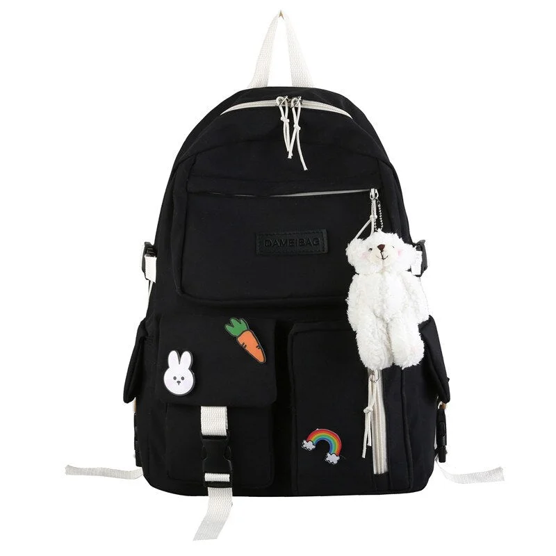 JULYCCINO New Cute Bear Women Backpack Waterproof Fashion Female Shoulder Schoolbag For Teenage Girls College Student Backpack