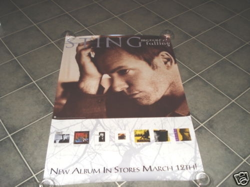 Sting 24X36 RARE 1996 Record Store Promo Poster Photo Poster painting The Police