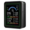 10 In 1 Multifunctional Air Quality Detector Type-C Charging Carbon Dioxide Airs Tester LCD Screen Portable Smartair Quality Tester for CO2 CO TVOC HCHO Temp AQI PM2.5 10 Detect
