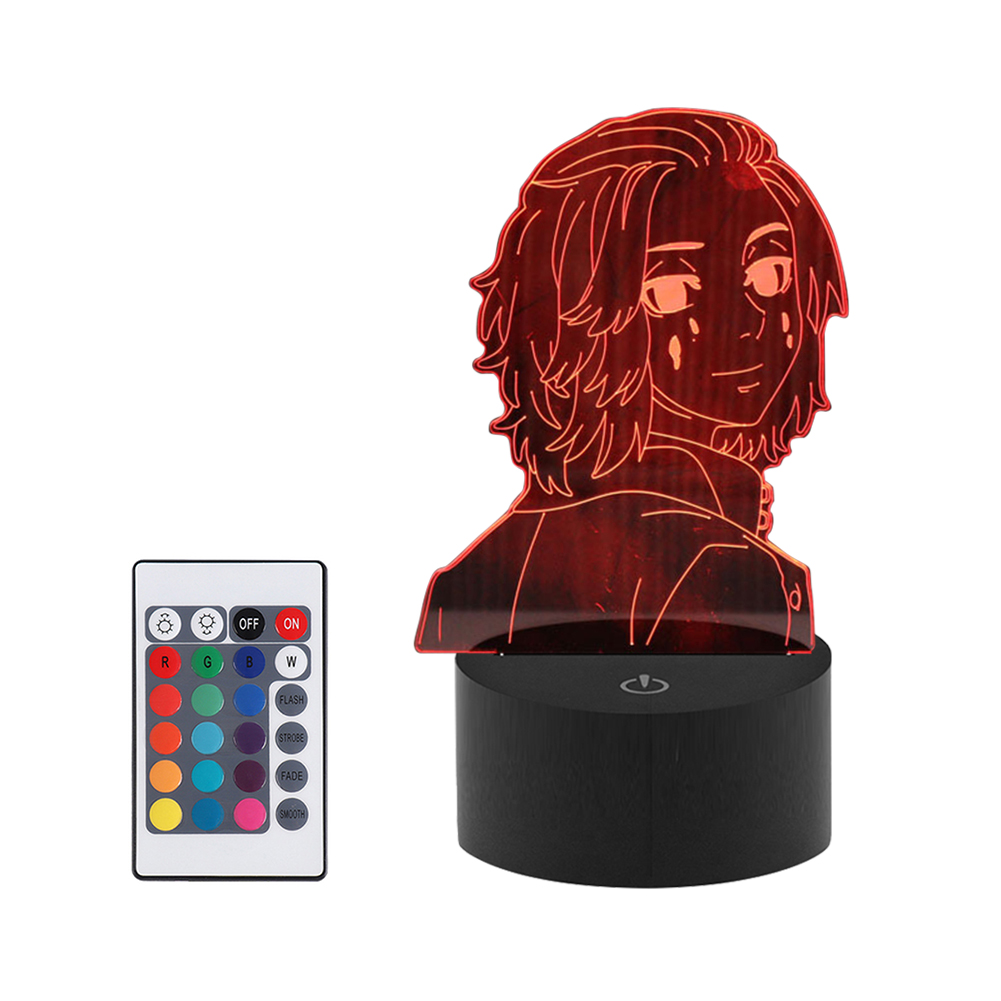 3D Nightlight Black Base Remote Control Touch Color Changing Table Lamp от Cesdeals WW