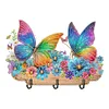 (US Only)Butterfly Wood DIY Diamond Painting Art Hooks No Hole Punching Wall Decoration