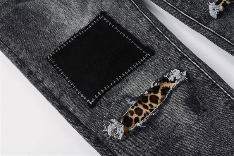 Purple Fashion Jeans 9102