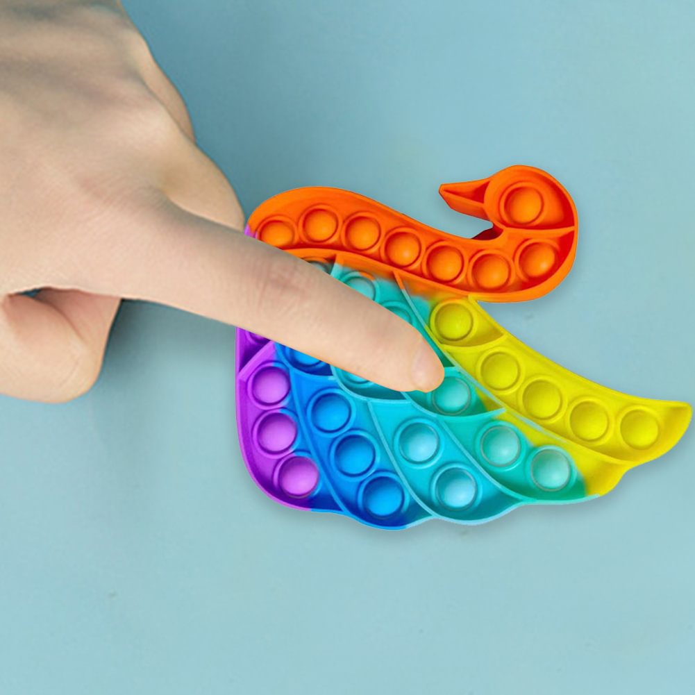 Silicone Swan Bubble Kids Adults Bubble Fidget Stress Relief Toys
