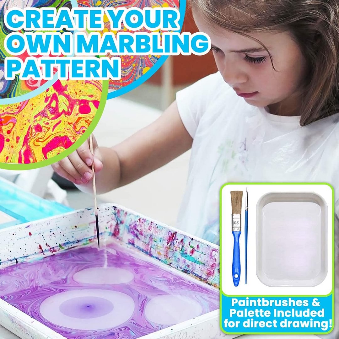 Water Marbling Paint Art Kit (Perfect Gifts For Autistic Children)