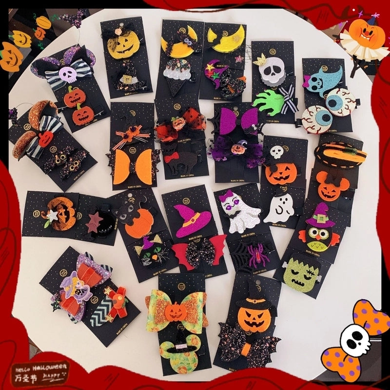 Women’s Funny Classic Style Halloween Pattern Felt Fabric Hair Clip