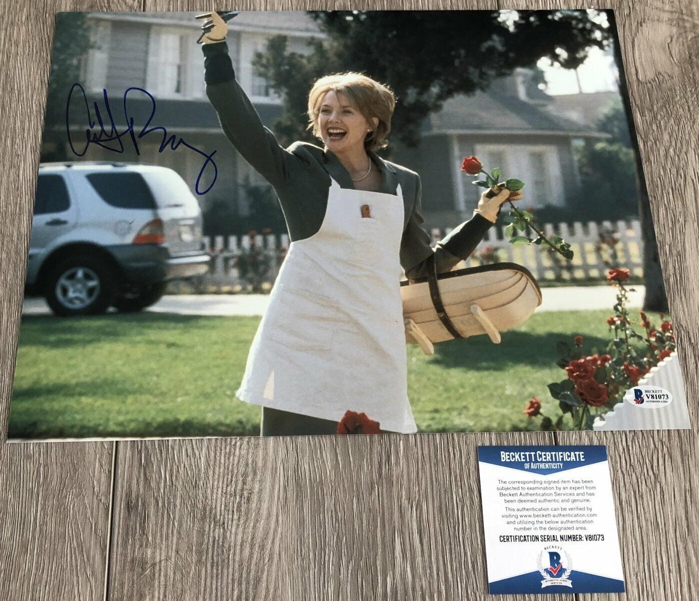 ANNETTE BENING SIGNED AMERICAN BEAUTY 11x14 Photo Poster painting A w/EXACT PROOF & BECKETT COA