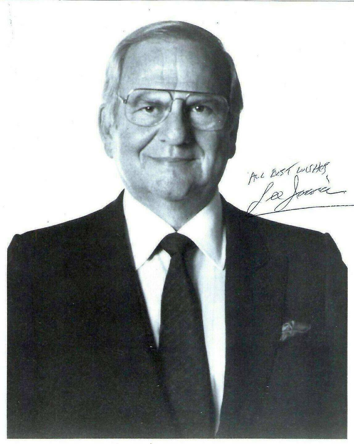 8x10 Photo Poster painting Picture HAND Autographed Signed: Lee Iacocca