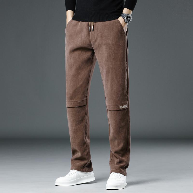 Mens Pants Cotton Casual Stretch Male Trousers Man Long Straight High Quality 4 Colors Plus Size Pant Suit M-6XL Ly6068