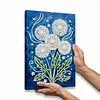 (20x30cm)DIY Dandelion Framed Handmade Pearl Painting Art Craft Kit Living Home Decor