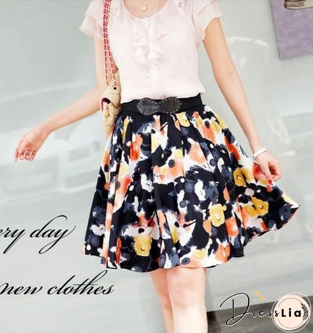 Spring Summer New Women Clothing Girl Casual Bow tie Short Sleeve Chiffon Blouse Shirt