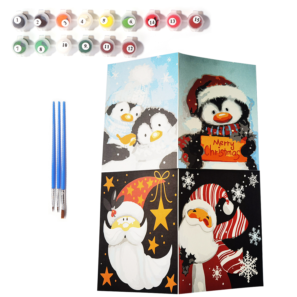 

2pcs Christmas Card - Paint By Numbers Craft, 501 Original