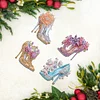 4Pcs Diamond Painting Brooch High Heel Brooch Jewelry Kit DIY Diamond Pins