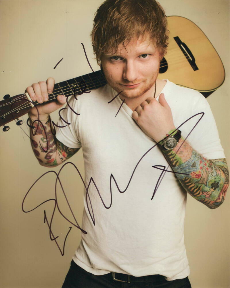 ED SHEERAN SIGNED AUTOGRAPH 8X10 Photo Poster painting - PLUS, DIVIDE, SHAPE OF YOU SINGER ACOA