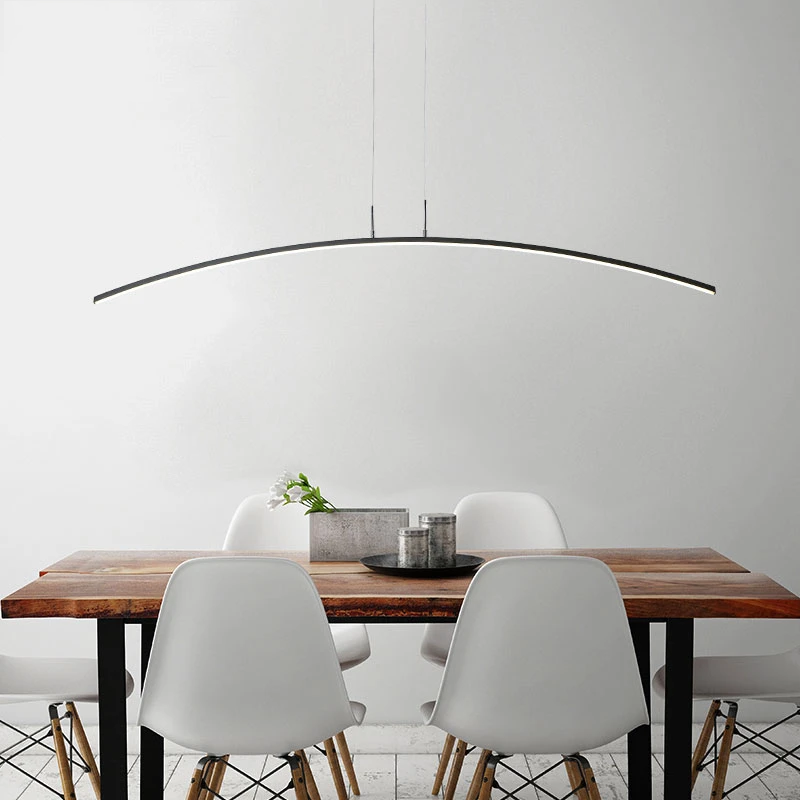120cm Black&White Modern Led Pendant Light For Dining Room Kitchen Living Room Luminaires Home Ceiling Pendant Lamp Hanging Lamp