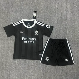 2025/2026 Real Madrid Goalkeeper Black Football Shirt 1:1 Thai Quality Kids Size