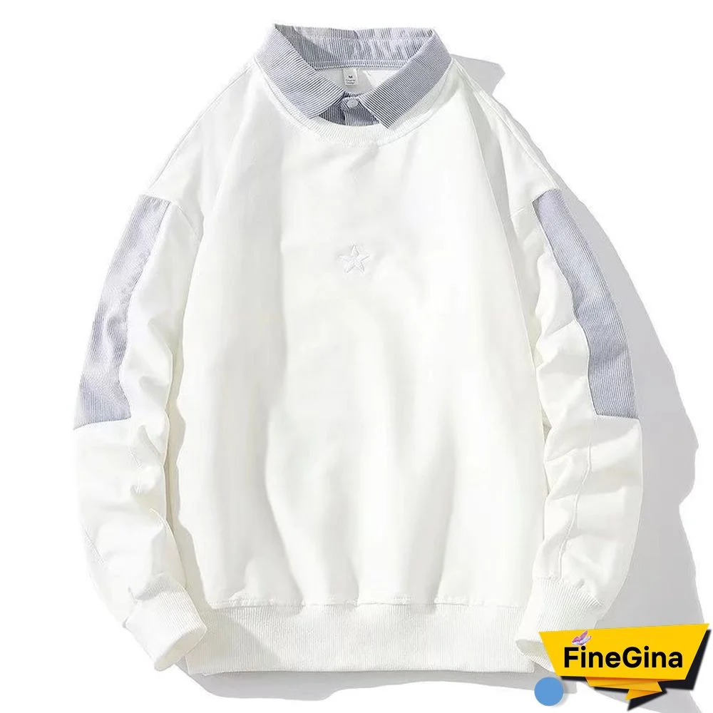 Retro Men's Polos Casual Sweatshirt