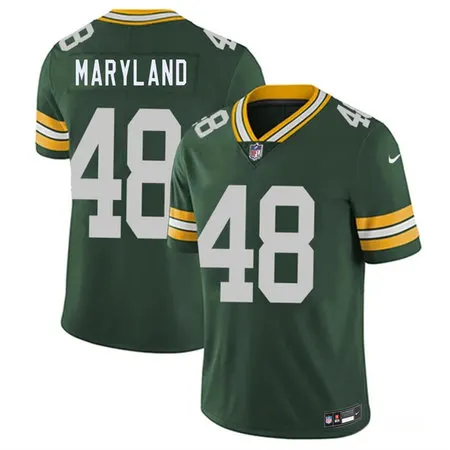 Youth Green Bay Packers #48 RJ Maryland Green 2026 Draft Vapor Untouchable Limited Jersey