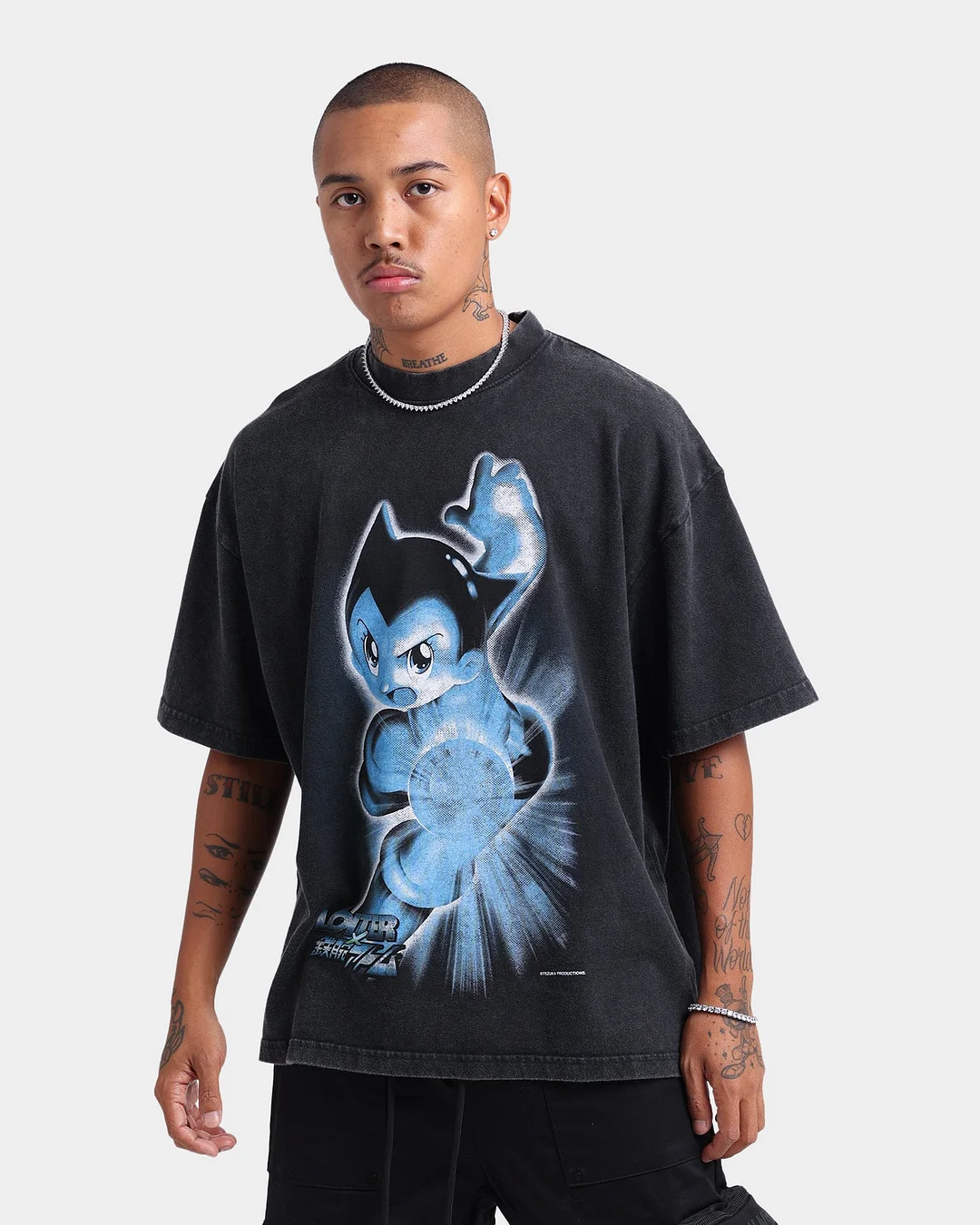 Loiter Loiter X Astro Boy Astro Vintage T-Shirt Charcoal