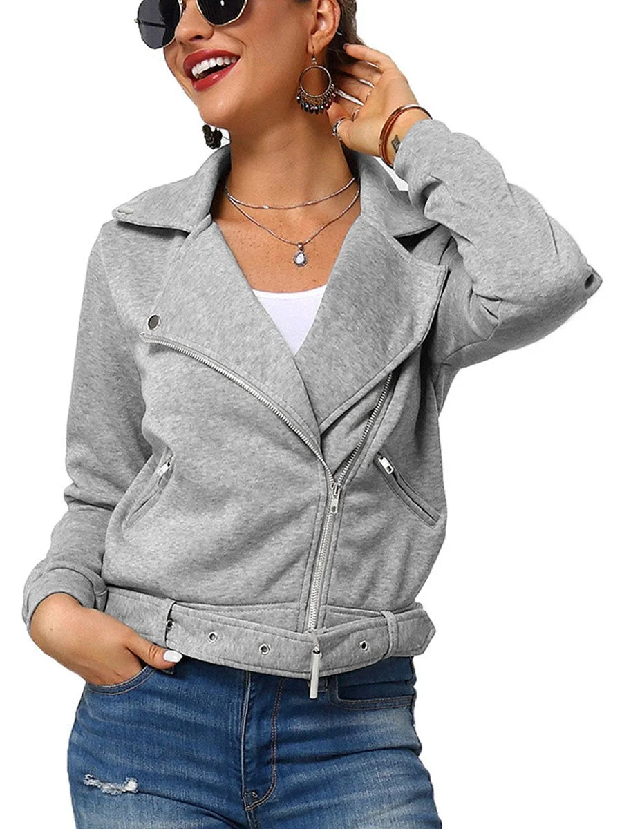Fashion Lapel Short Winter Plush Coat