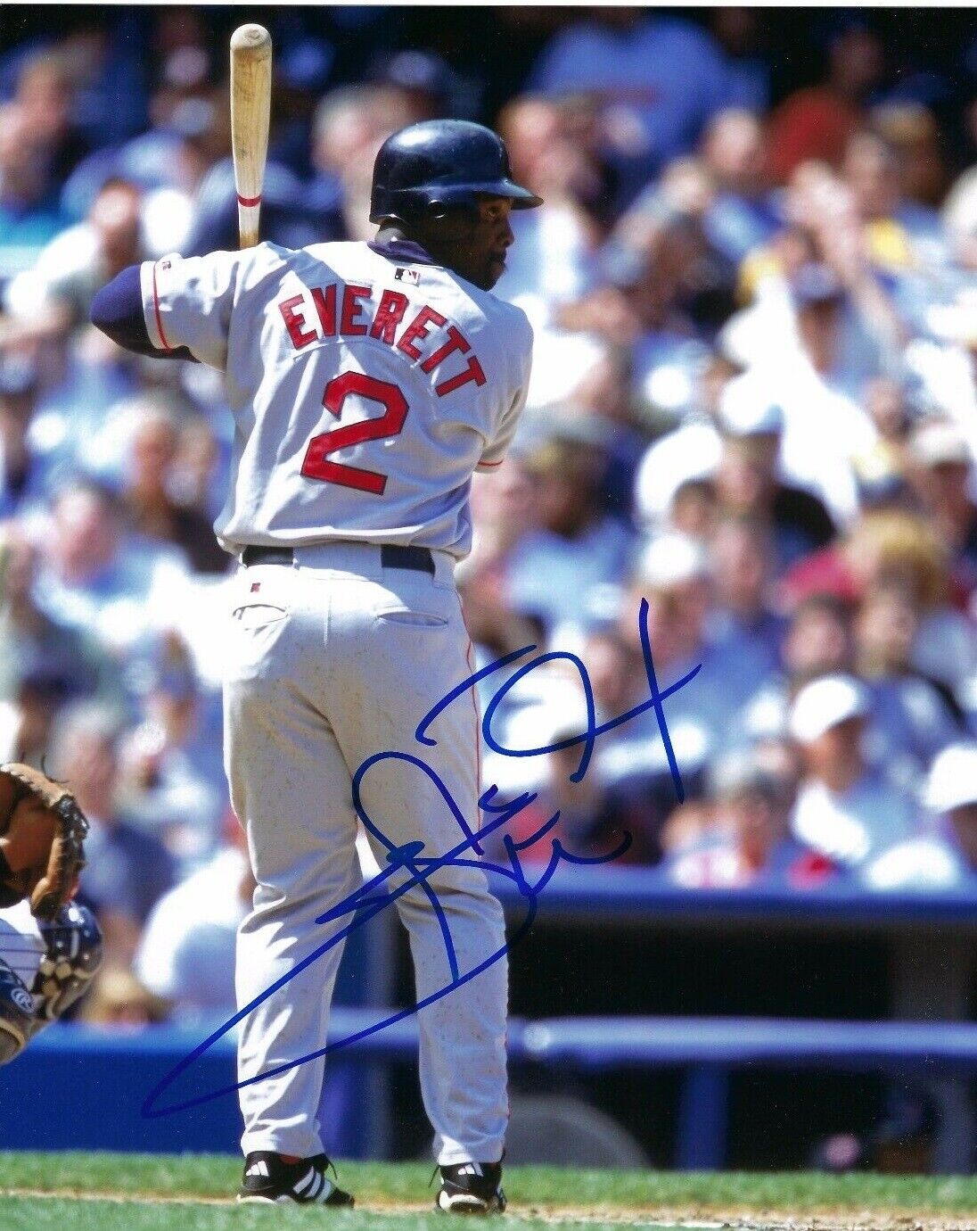 Carl Everett Autographed Signed 8x10 Photo Poster painting ( Red Sox ) REPRINT