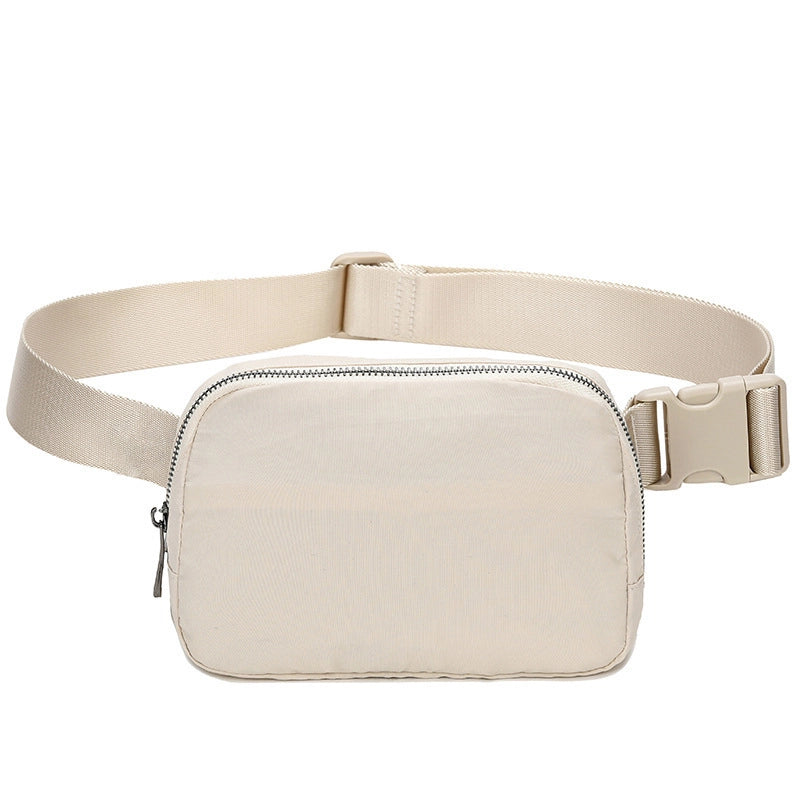 Unisex Small Polyester Solid Color Basic Classic Style Square Zipper Fanny Pack