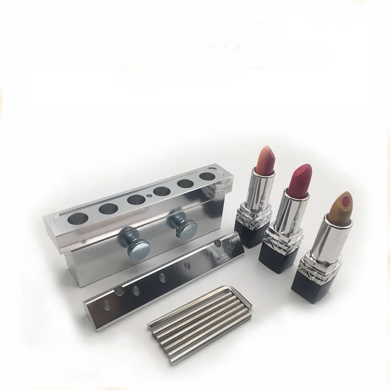 2/4/6/12 Cavities 12.1mm DIY Lipstick Aluminum Alloy Silver Mold Lip Rouge Balm Lipbalm Makeup Making Tool Fill Mould Only
