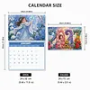 2027 New DIY Diamond Painting Flower Little Girl Wall Calendar Kit 12-Month Flip Calendar Design Home Decor