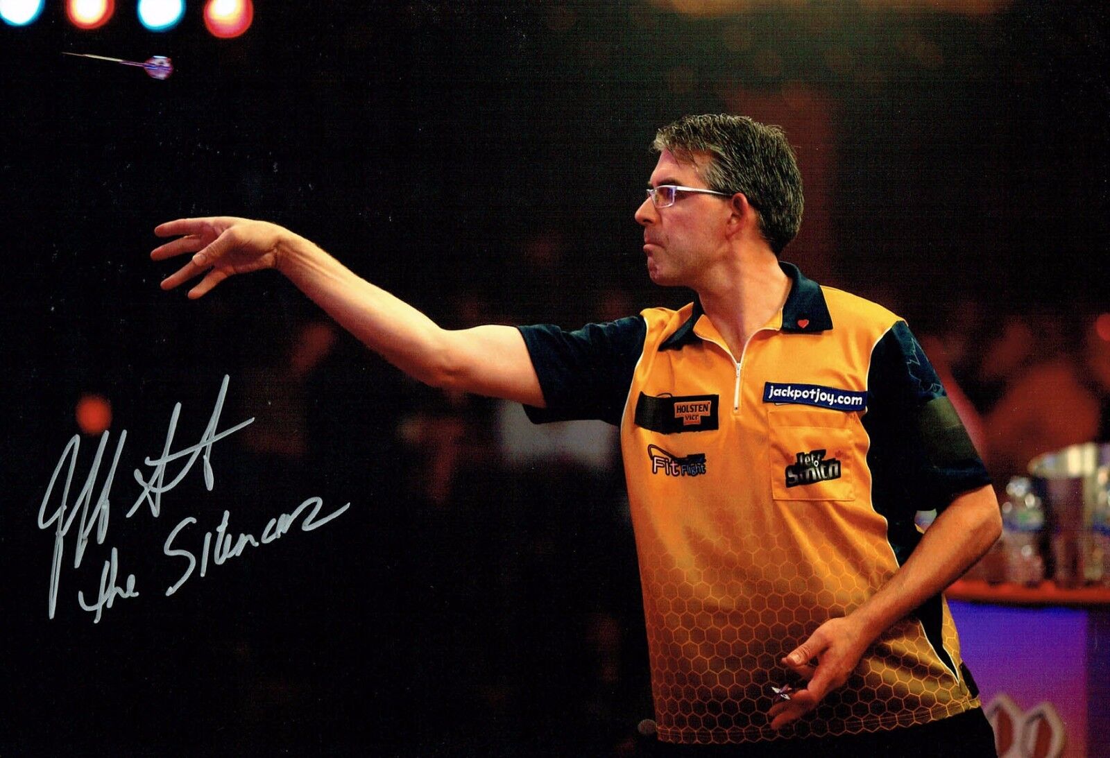 Jeff SMITH Signed 12x8 Autograph Photo Poster painting 4 AFTAL COA Canadian Darts Player BDO