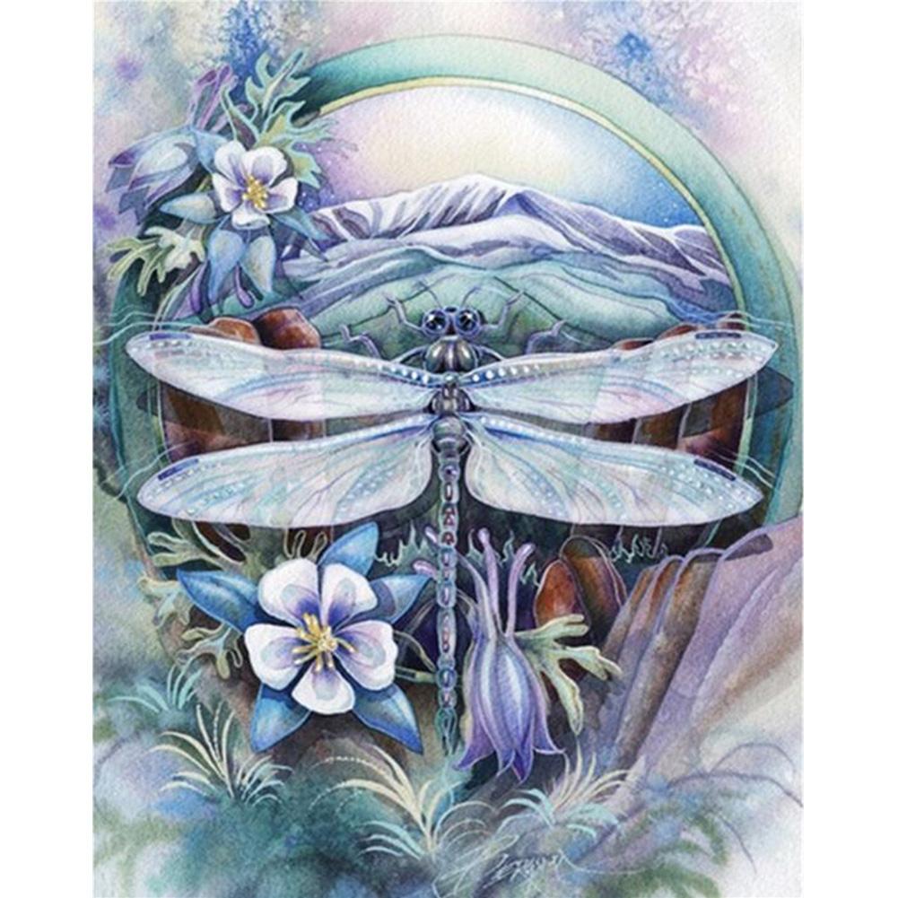 

30*40CM - Round Drill Diamond Painting - Dragonfly, 501 Original