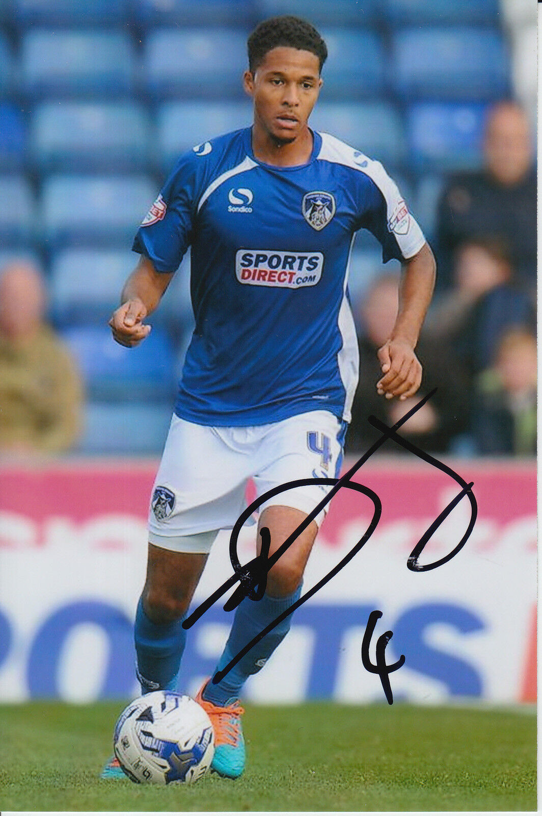 OLDHAM ATHLETIC HAND SIGNED TIMOTHEE DIENG 6X4 Photo Poster painting 2.