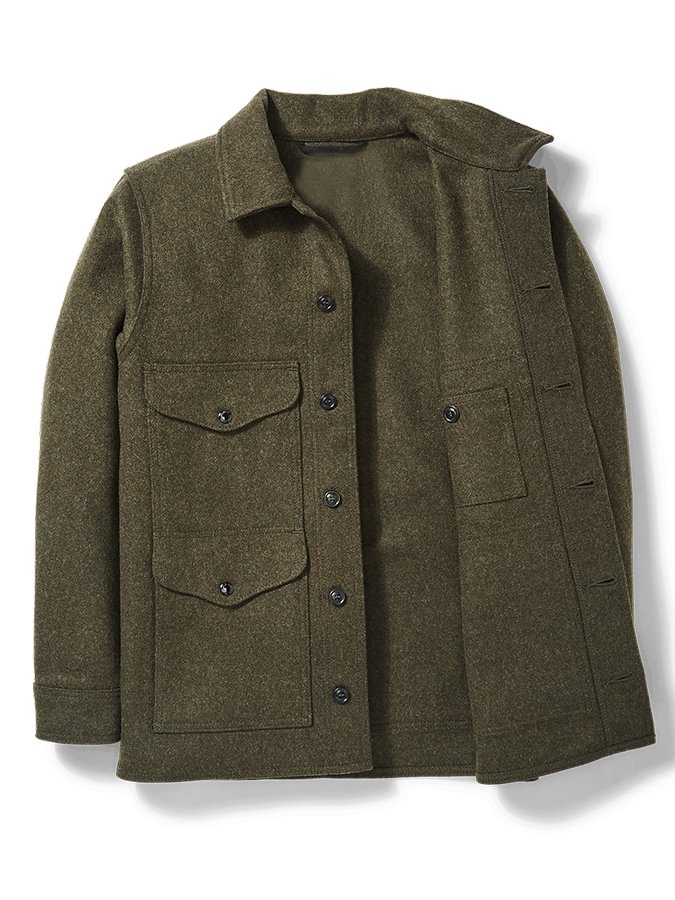 Men's Multiple Pockets Plus Fleece Casual Button Up Jacket