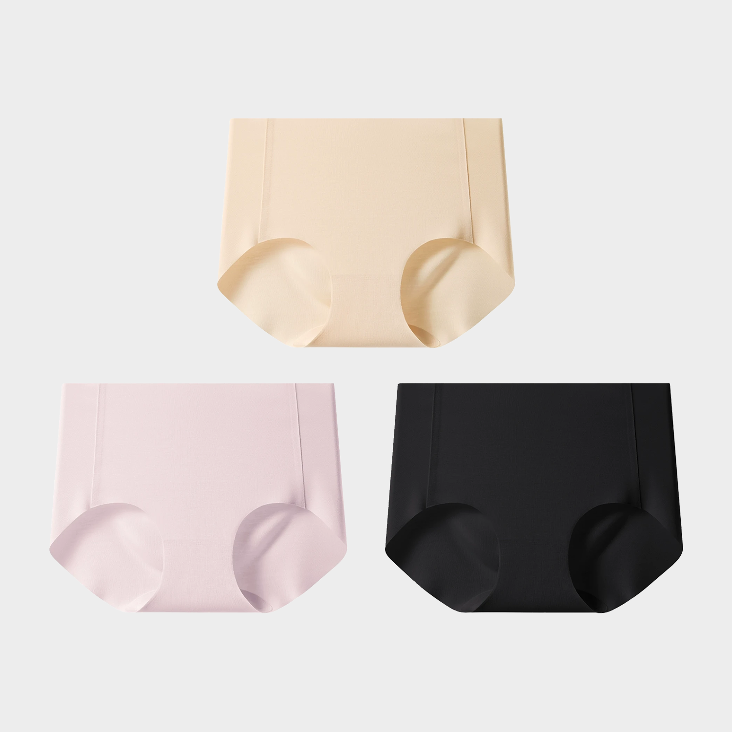 Sleek Silk Seamless Panties Middle Waist 3-Pack REAL SILK LIFE