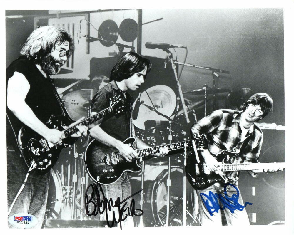 PHIL LESH & BOB WEIR SIGNED AUTOGRAPH 8X10 Photo Poster painting - GRATEFUL DEAD LEGENDS PSA