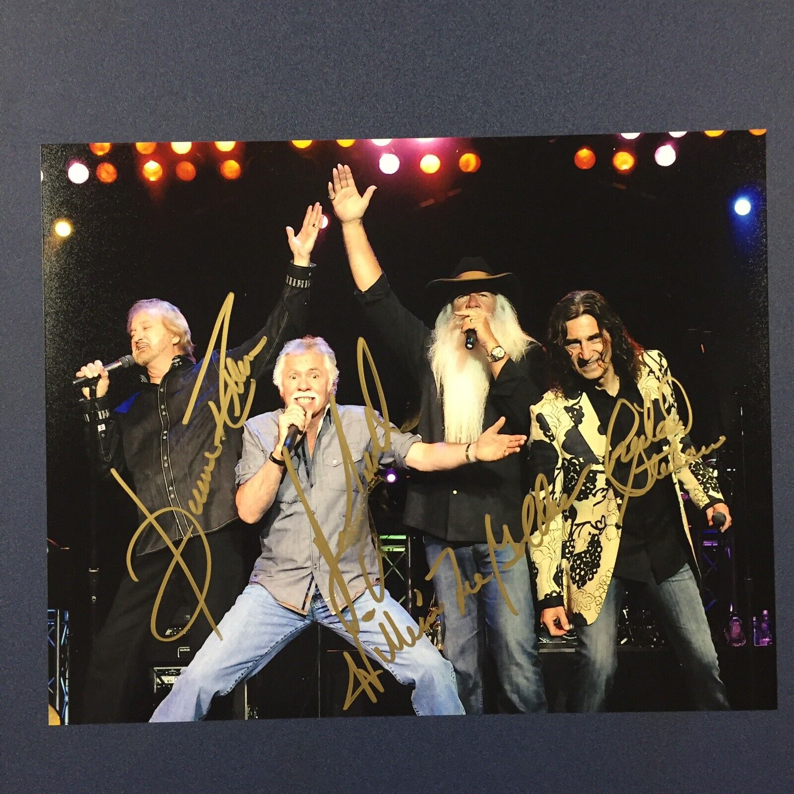 THE OAK RIDGE BOYS SIGNED 8X10 Photo Poster painting FULL BAND AUTOGRAPHED VERY RARE PROOF COA