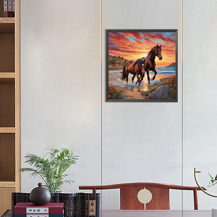 Horse (canvas) full round or square drill diamond painting