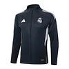25/26 Real Madrid dark gray long zipper  Training Jacket Set